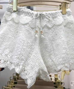 Female Summer Beach Hook Crochet Floral Eyelet Cotton Shorts Women Bohemian Boho Gypsy Hippie Tribal Ibiza 2