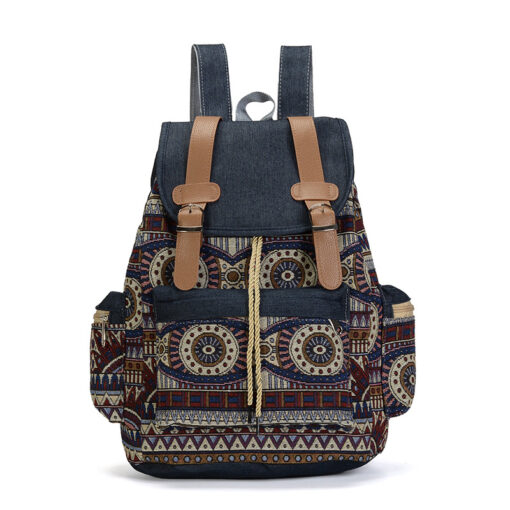 High Quality Women Canvas Vintage Backpack Ethnic Backpacks Bohemian Backpack Schoolbag Rugzak Back Pack Bag Pack