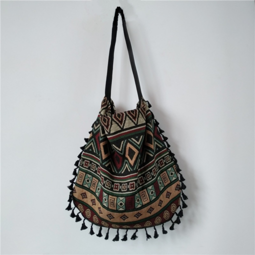 New Vintage Bohemian Fringe Shoulder Bag Women Tassel Boho Hippie Gypsy Fringed Women s Handbags Open