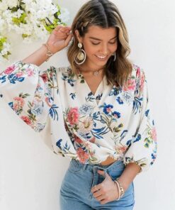 boho floral blouse