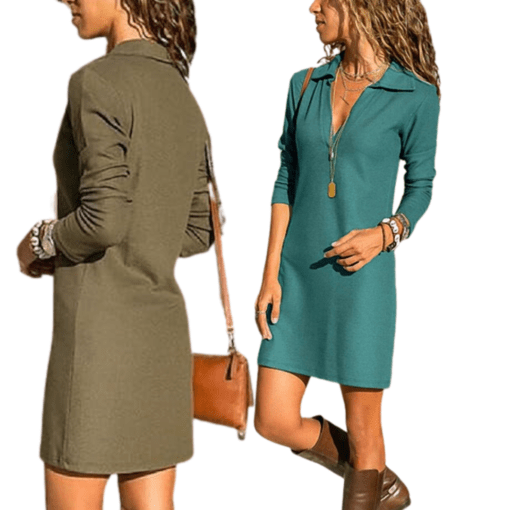 Knee Length Sheath Stylish Dress green 1