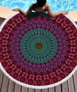 Mandala Tassel boho round beach towel